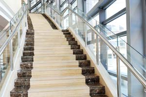 Stainless steel and glass balustrade